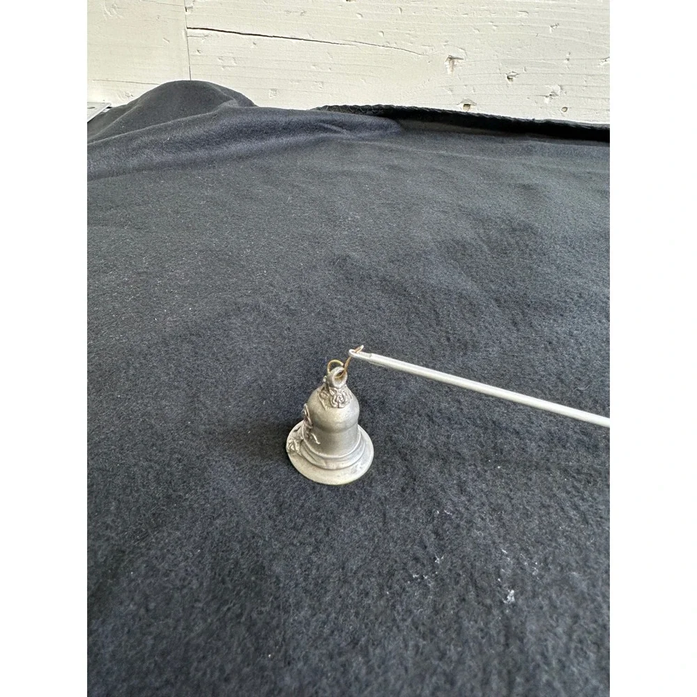 Rawcliffe Pewter 1995 Floral Rose Votive Candle Holder with Glass & Snuffer Set